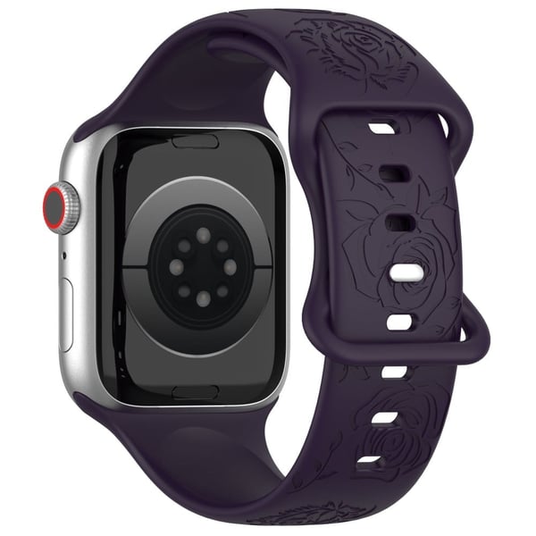 Apple Watch Series 41mm / 40mm / 38mm Silikonklokkearmbånd Erstatningsrem - Mørk Kirsebær