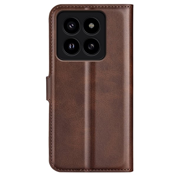 Plånboksfodral av hållbart konstläder till Xiaomi 14 Pro - Brun