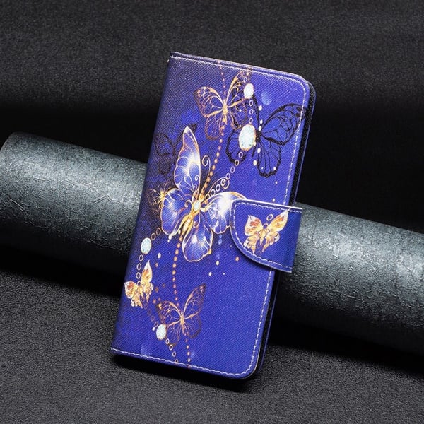 Wonderland Samsung Galaxy S24 Plus flip-etui - Lilla Sommerfugler