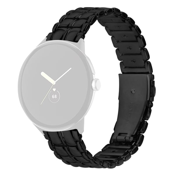 Google Pixel Watch / Watch 2 udskiftningsrem i legering - Sort
