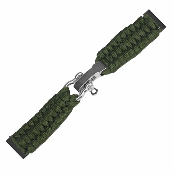 Suunto Spartan Sport Wrist HR Baro / Suunto 7 / Suunto 9 24mm Watch Band Braided Rope - Militærgrønn