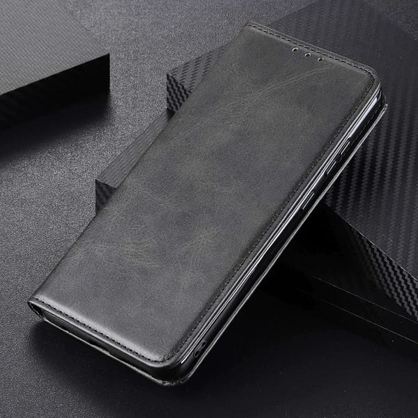 Skinn-etui i lommebok-stil for Xiaomi Redmi 13C - Svart