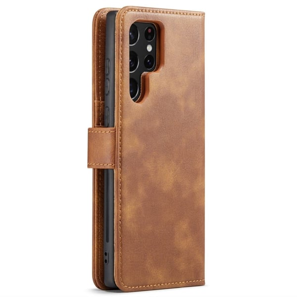DG.MING Samsung Galaxy S24 Ultra 2-i-1 etui med pung - Brun