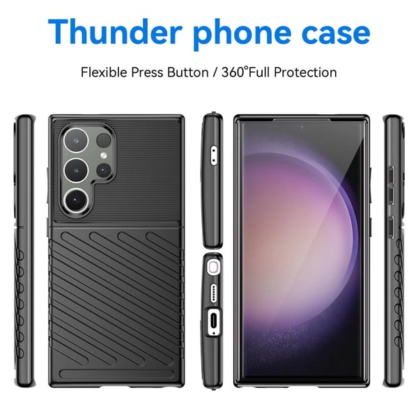Thunder Samsung Galaxy S24 Ultra cover - Sort