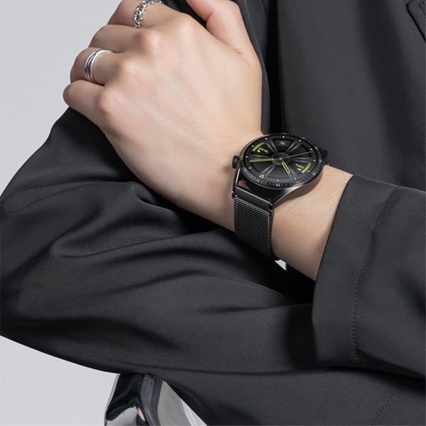KALEBOL KLB-ML-001 Samsung Galaxy Watch6 / Garmin Venu Sq / Huawei Watch GT 4 41 mm metallklokkerem 20 mm Milanese magnetisk klokkerem - Rose Gull