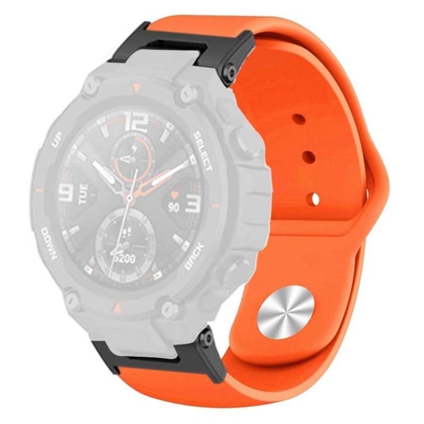 Huami Amazfit T-Rex / T-Rex Pro Silikonklokkerem Legering Spenne Erstatningsklokkebånd - Oransje