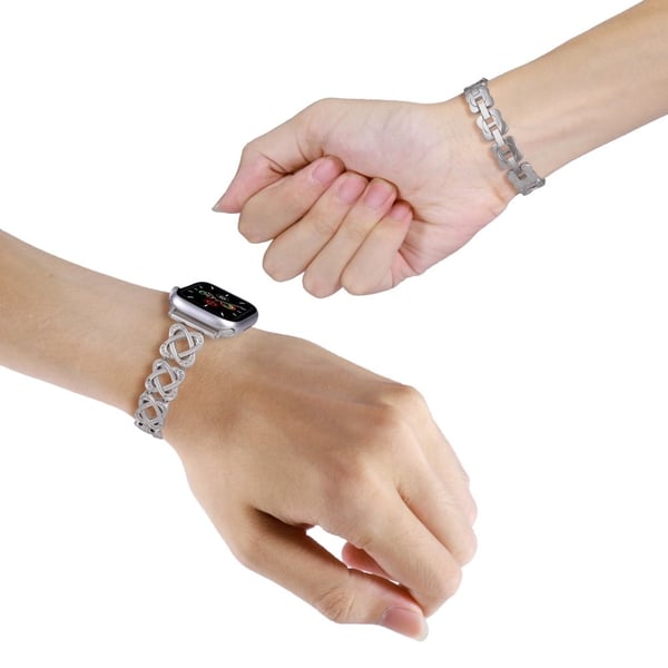 Apple Watch 49mm / 45mm / 44mm / 42mm Armbånd Smykker Metallrem - Stjernelys
