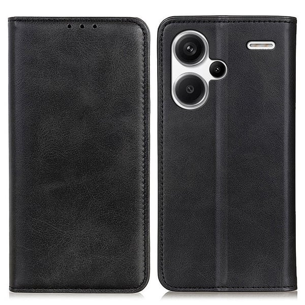 Skinn-etui i lommebok-stil for Xiaomi Redmi Note 13 Pro Plus - Svart