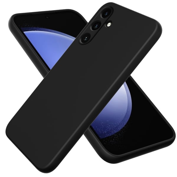 Mikrofiberforet blødt gummi Samsung Galaxy A15 cover - Sort