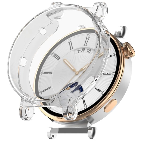 Huawei Watch GT 4 41mm Watch Case Full Coverage Joustava suojakotelo - Läpinäkyvä