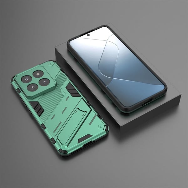 Støtsikkert hybriddeksel med et moderne preg for Xiaomi 14 Pro - Grønn