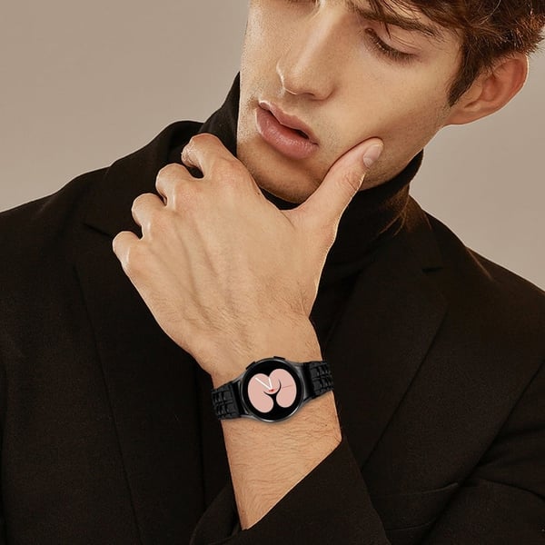 Samsung Galaxy Watch 5 Active / Watch 5 / Watch4 Smartklokke med metallreim med spennelukking - Svart