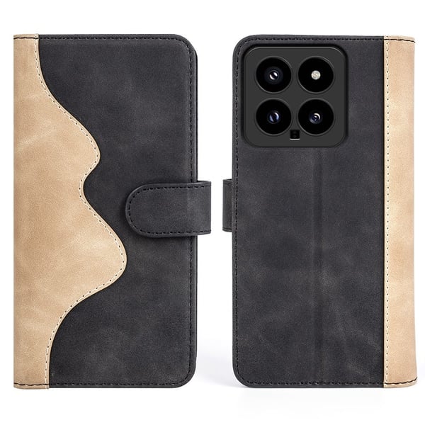 Tofarget lærdeksel for Xiaomi 14 - Svart