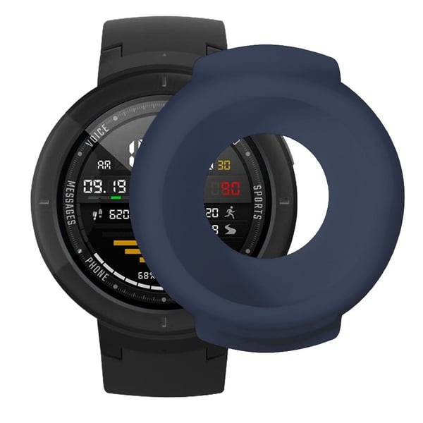 Huami Amazfit Verge / Verge Lite silikoni puskuri runko ontto suojus - Keskiyön Sininen