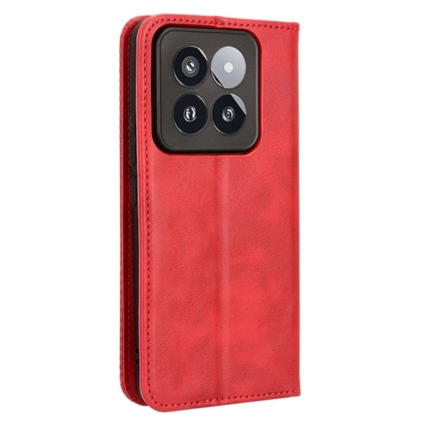 Bofink Vintage Xiaomi 14 Pro lærveske - Rød
