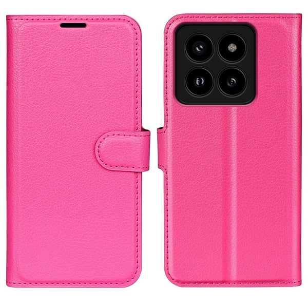 Klassisk Xiaomi 14 Pro flip etui - Pink