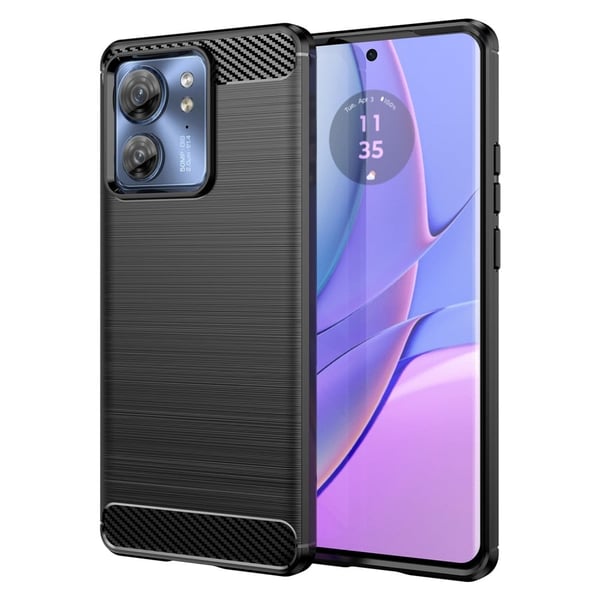 Carbon Flex Motorola Edge 40 cover - Sort