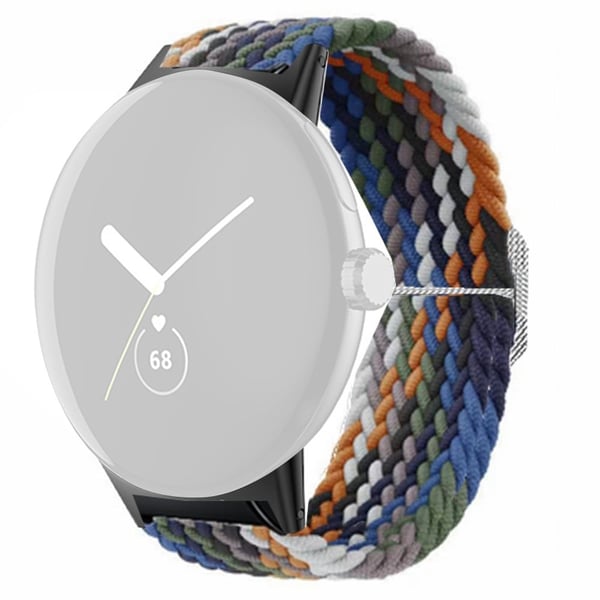 Flettet elastisk klokkerem Google Pixel Watch / Watch 2 Erstatning Justerbar håndleddsrem - Denim