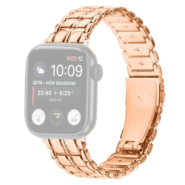 Apple Watch 49 mm / 45 mm / 44 mm / 42 mm metallarmbånd - Rose Gull