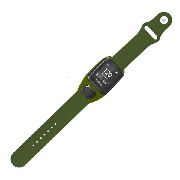 TomTom Runner 3 / Adventurer Sport Armbånd Silikonklokkerem med etui - Militærgrønn
