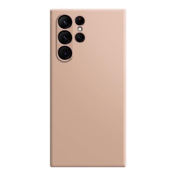 Mikrokuituvuorattu pehmeä kuminen puhelimen kuori Samsung Galaxy S24 Ultra - Oranssi