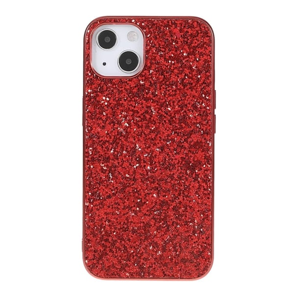 Glitter iPhone 15 skal - Röd