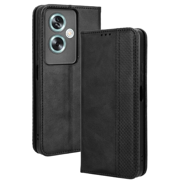 Bofink Vintage Oppo A79 / Oppo A2 lærveske - Svart