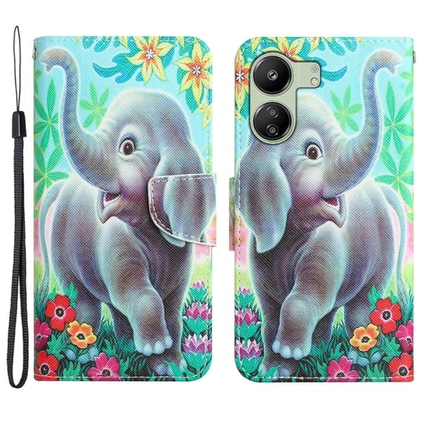 Wonderland Xiaomi Redmi 13C / Xiaomi Poco C65 flip-etui - Elefant