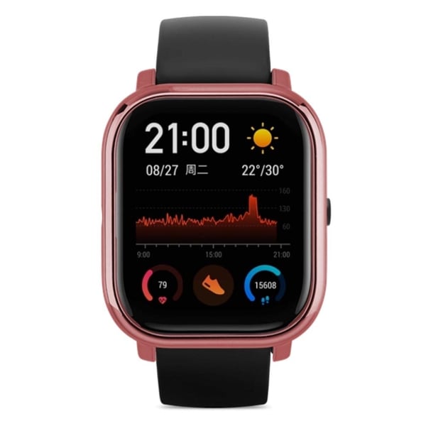 Huami Amazfit GTS Bumper Frame Hollow Hard Electroplated Watch Case - Rosa Rose