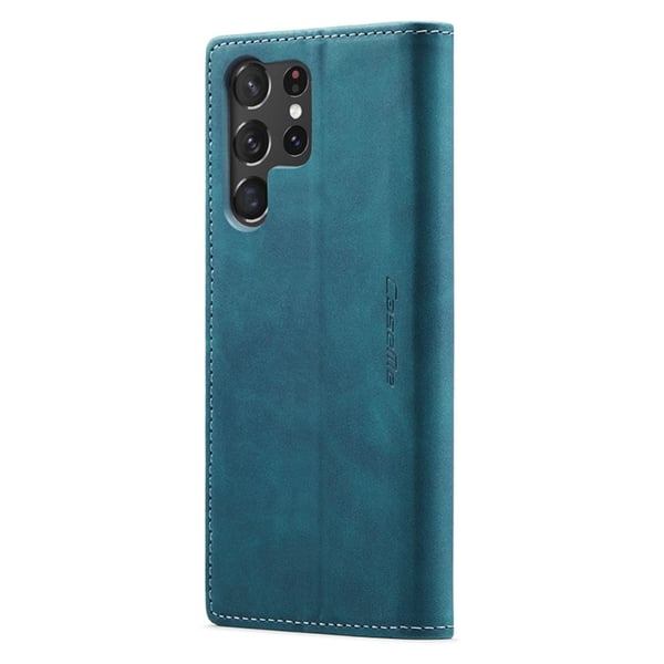 CaseMe Samsung Galaxy S24 Ultra glatt etui - Blå