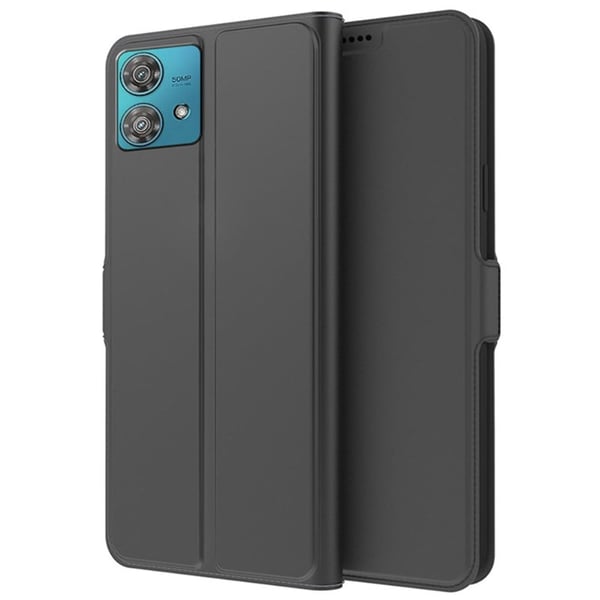 Glatt og tynt premium PU-skinnetui for Motorola Edge 40 Neo - Svart