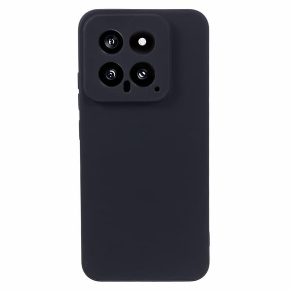 Mikrofiberforet blødt gummi Xiaomi 14 cover - Sort