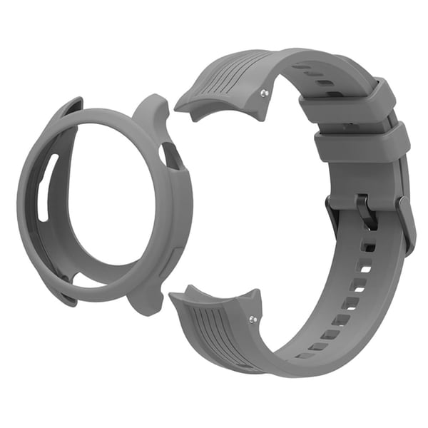 Huami Amazfit Balance (A2286) Silikonarmbånd med armbåndsur og deksel til klokkeramme - Grå