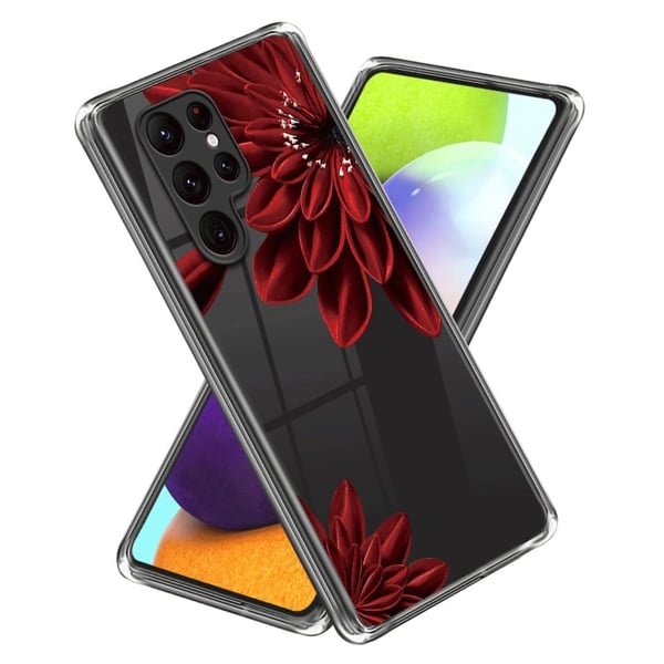 Deco Samsung Galaxy S24 Ultra deksel - Rød Blomst