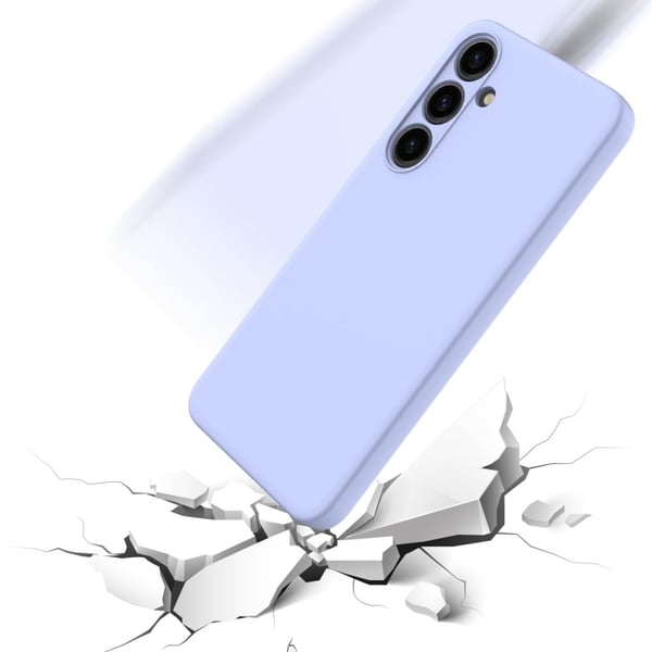 Matt flytende silikondeksel for Samsung Galaxy S24 Plus - Lilla