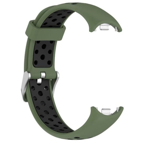 Xiaomi Smart Band 8 Silikonklokkebånd med to farger justerbar håndleddsrem - Militærgrønn + Svart