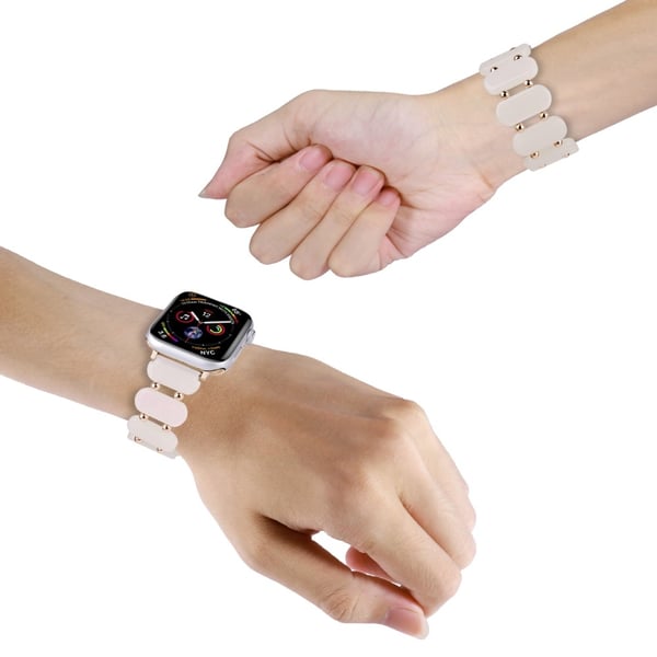 Apple Watch Series 41mm / 40mm / 38mm Armbånd Elastisk harpiksrem - Lyserosa