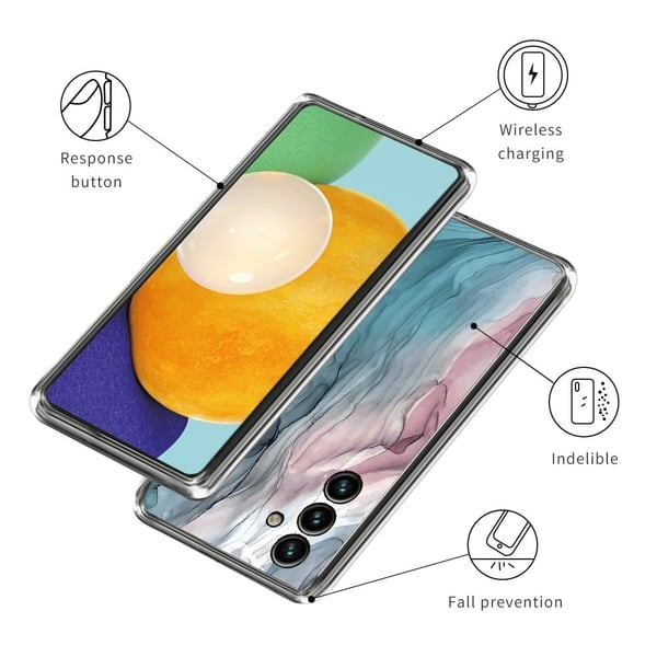 Marmordesign Oppo A15 deksel - Style H
