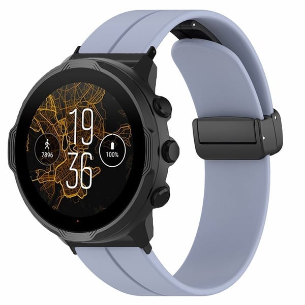 Suunto Spartan Sport Wrist HR Baro / Suunto 7 Silikon håndleddsrem 24 mm klokkerem (tykk fjærstang) - Lavendelgrå