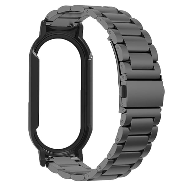 Xiaomi Smart Band 8 / Band 8 NFC-klokkerem med etui og skjermbeskytter i herdet glass - Svart / Svart Koffert