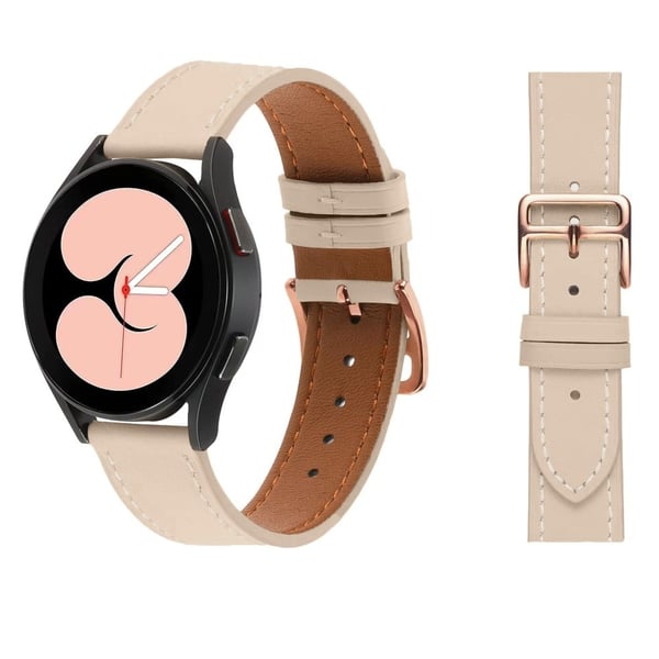 Garmin vivoactive 5 / Venu 2 Plus / Venu Sq Veganläder Klockarmband Guldspänne 20mm Klockarmband - Aprikos