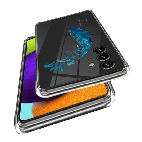 Deco Samsung Galaxy A15 deksel - Blå Blomst