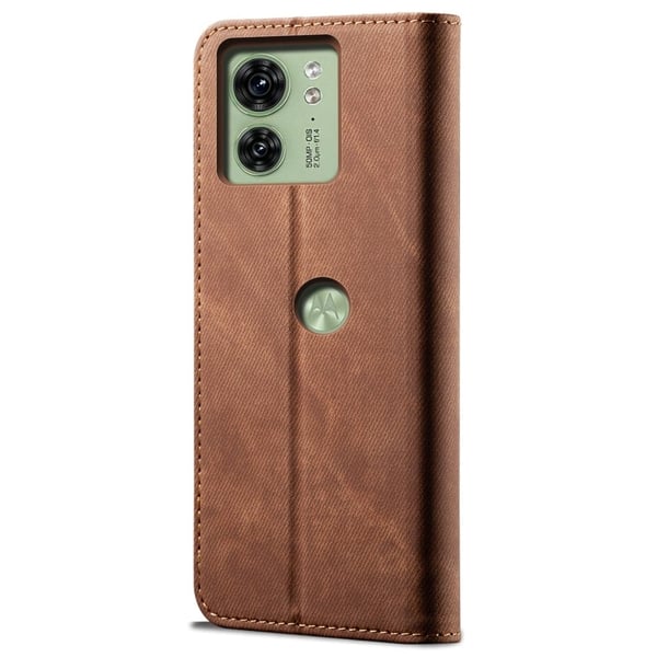 Jeans Motorola Edge 40 Neo flip etui - Brun