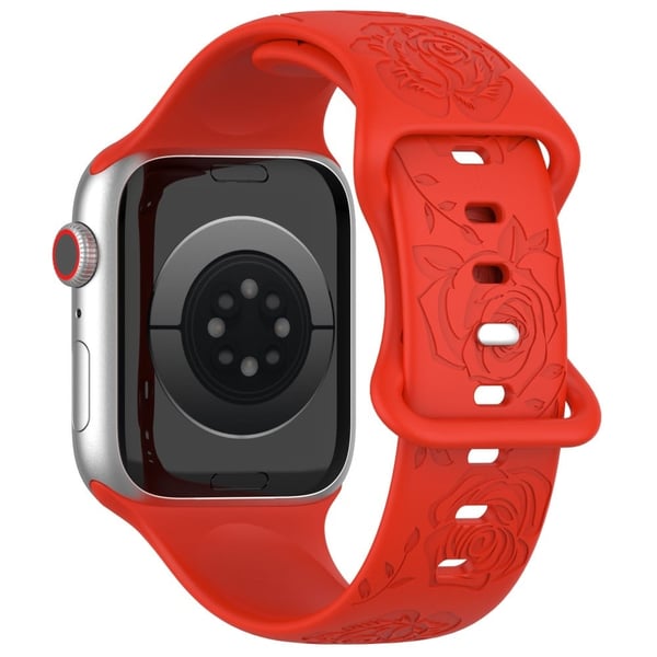 Apple Watch Series 41mm / 40mm / 38mm Silikonklokkearmbånd Erstatningsrem - Rød