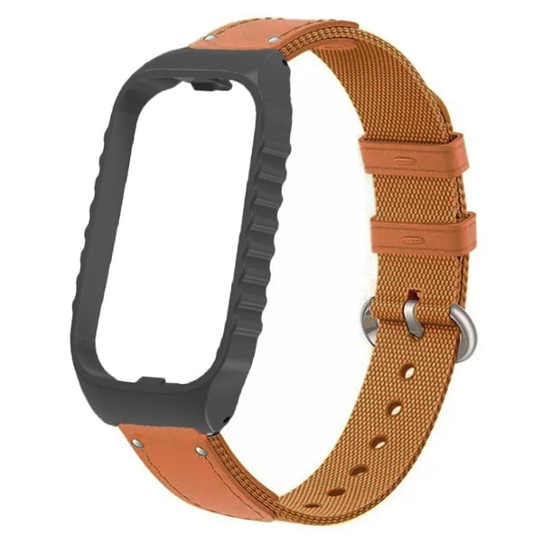 Xiaomi Smart Band 8 Active / Redmi Smart Band 2 Strap Nylon Canvas Woven Watch Armbånd - Brun