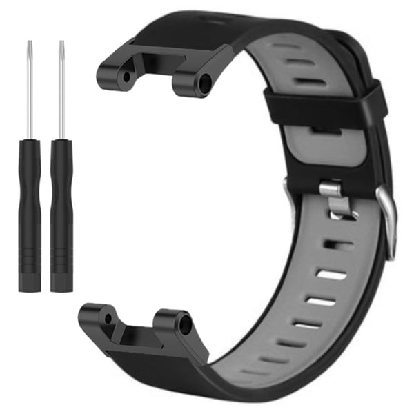 Huami Amazfit T-Rex / T-Rex Pro silikonklokkearmbånd med to farger - Svart + Grå