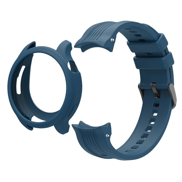 Huami Amazfit Balance (A2286) Silikonarmbånd med armbåndsur og deksel til klokkeramme - Rock Cyan