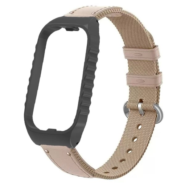 Xiaomi Smart Band 8 Active / Redmi Smart Band 2 Strap Nylon Canvas Woven Watch Armbånd - Aprikos