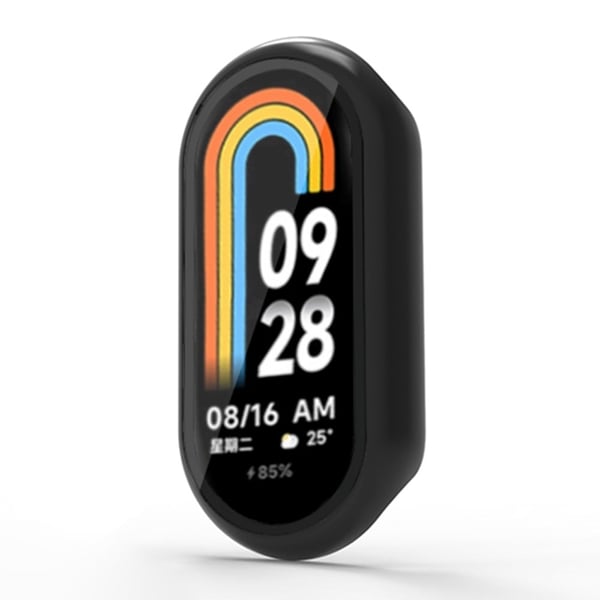 Xiaomi Smart Band 8 / Band 8 NFC Beskyttelsesveske Fullt deksel Klokketrekk med skjermbeskytter - Svart
