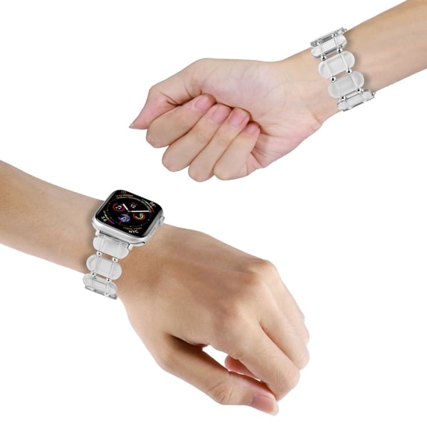Apple Watch 49mm / 45mm / 44mm / 42mm Elastisk harpiksarmbånd - Gjennomsiktig